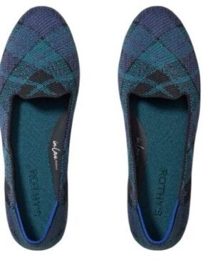 NWT Rothy’s Plaid Lounge Loafer with In Love Insoles